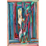 Diran Garabedian (1882 - 1963), gouache, standing figure, signed, 23cm x 16cm, framed Good condition