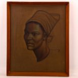Tretchikoff, mid-century colour print, Zulu Girl, 55cm x 45cm, original frame Good condition but