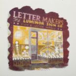 Eric Ravilious (1903 - 1942), colour lithograph, The Letter Maker, image 16cm x 14cm, mounted,