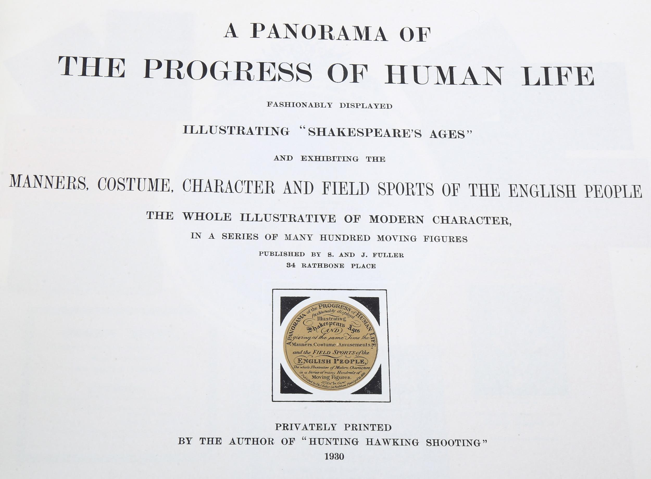 Henry Thomas Alken (1785 - 1851), A Panorama Of The Progress Of Human Life, privately printed