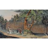A set of 10 19th century hand coloured lithographs after Deschamps, taken from Scenery And