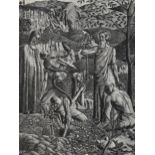 William Morgan (born 1903), limited edition wood engraving, The Ghost of Abel, 18cm x 13.5cm,