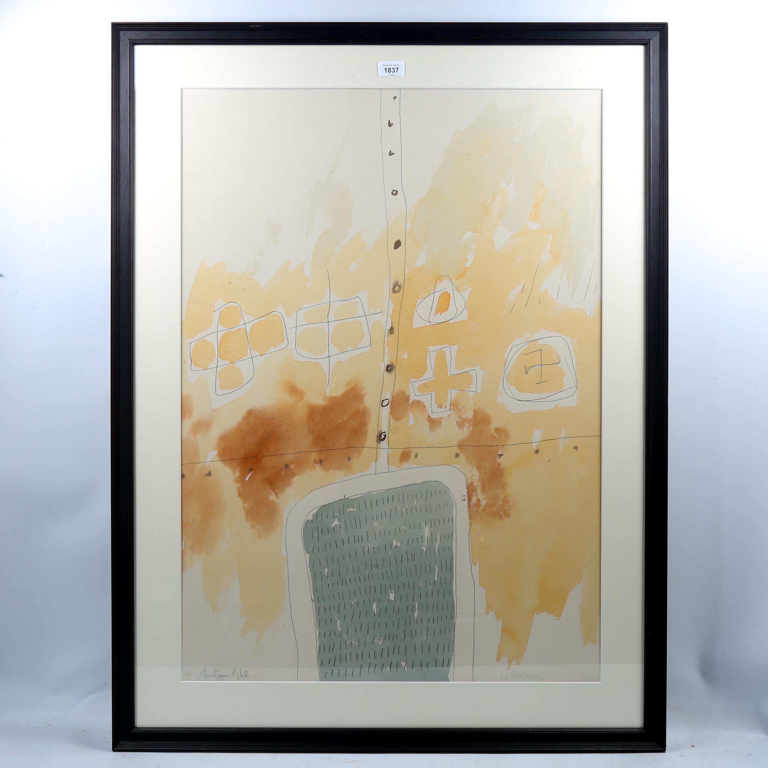 Martin Bradley (born 1931), watercolour, Le Rectoire 1962, signed with title verso, 89cm x 65cm, - Image 2 of 4