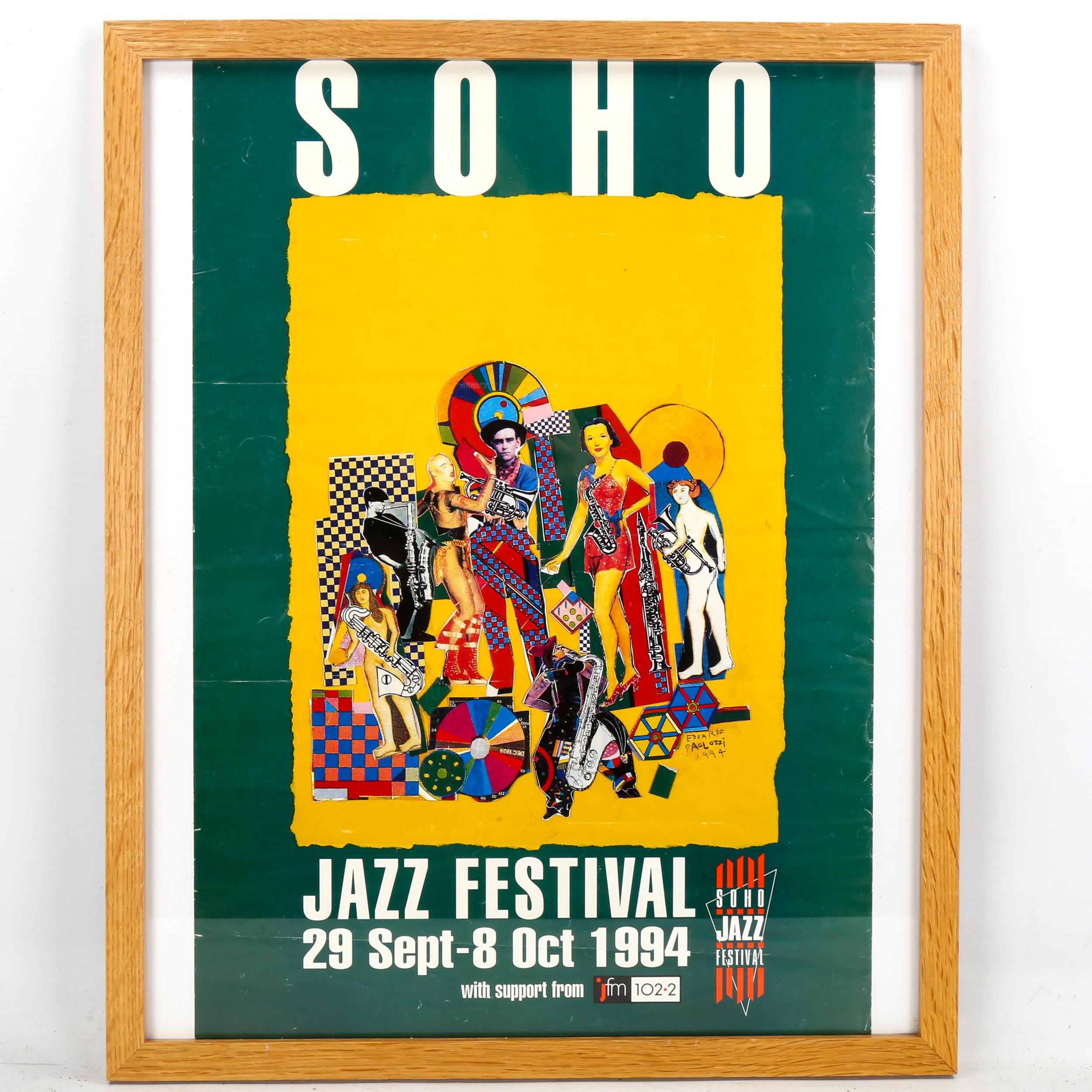 Eduardo Paolozzi (1924 - 2005), poster print, Soho Jazz Festival 1994, signed in the plate, 50cm x