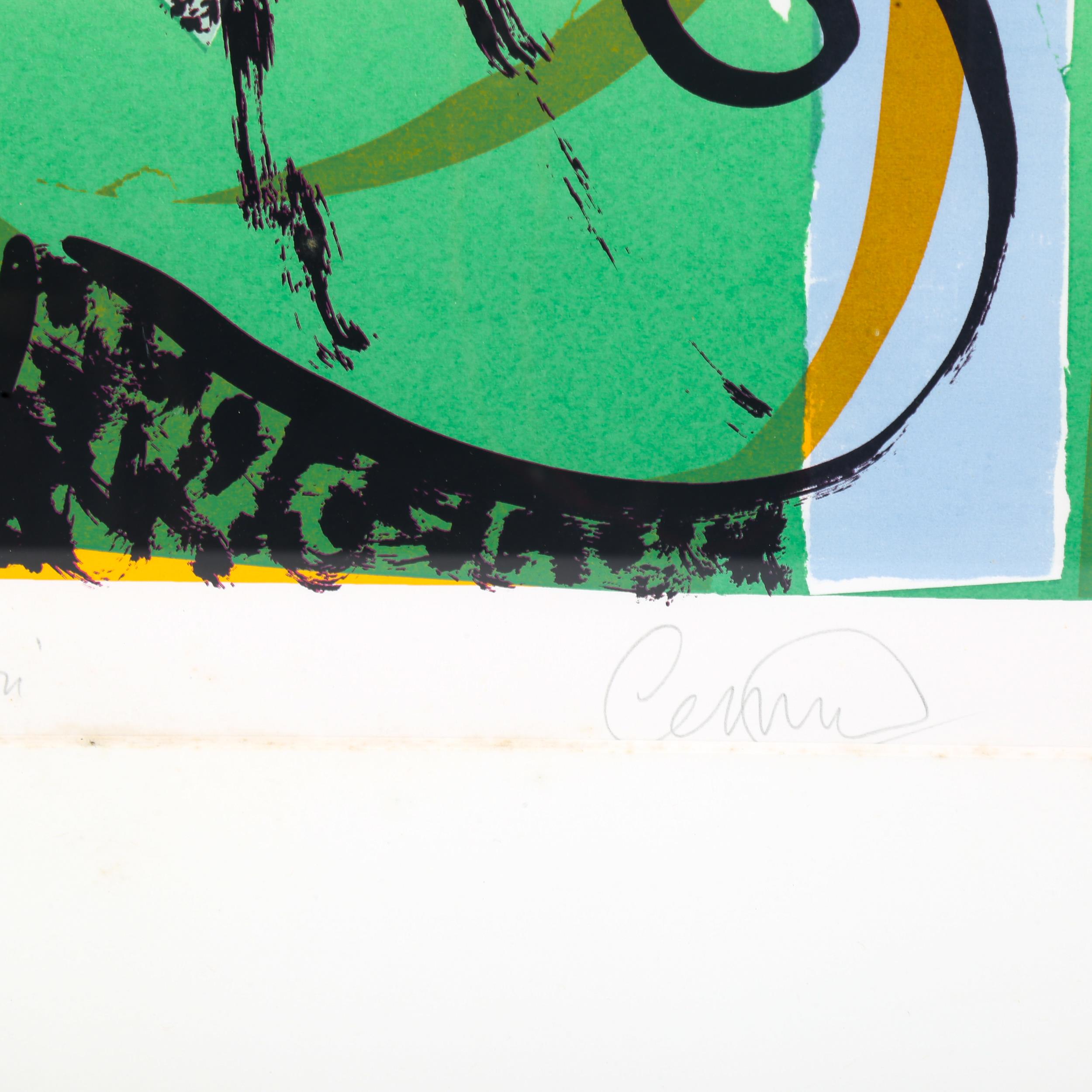 Carl Rowe, pair of colour screenprints, the typhoon and the luconer, signed in pencil, no. 14/16, - Image 4 of 4