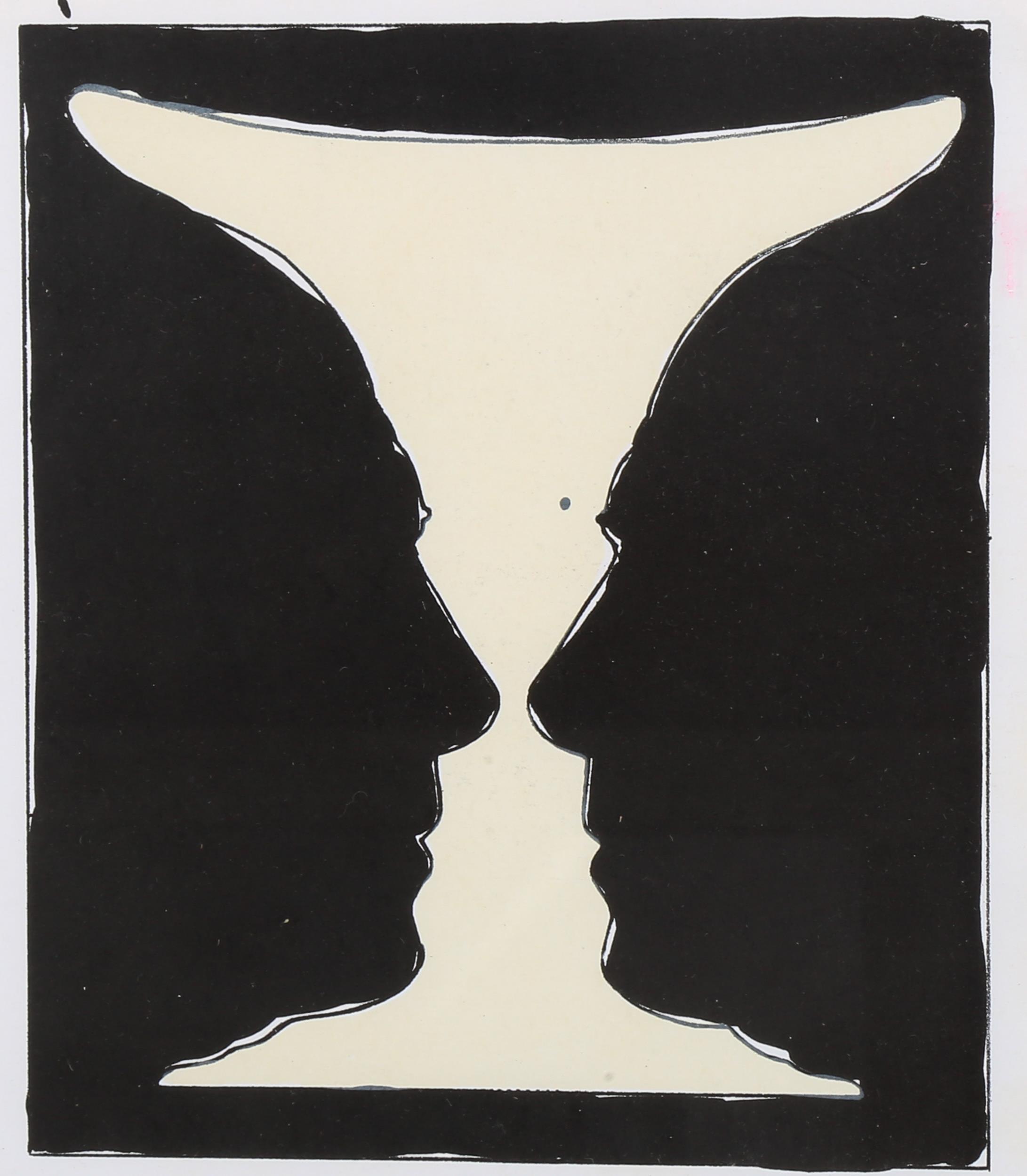 Jasper Johns, original lithograph, Cup To Face, XXE Siecle issue 1973, image 25cm x 20cm, framed