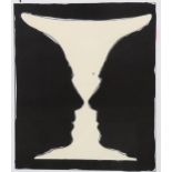 Jasper Johns, original lithograph, Cup To Face, XXE Siecle issue 1973, image 25cm x 20cm, framed