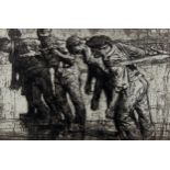 Frank Brangwyn, lithograph, workmen, unsigned, from and edition of 500 copies, image 35cm x 50cm,