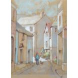 Shirley Bellwood (1931 - 2016), coloured pastels, street scene, 38cm x 28cm, and still life, 30cm