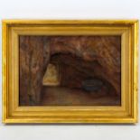 William Toplis, watercolour, cave on Sark, signed and dated '09, 25cm x 36cm, framed Good condition,