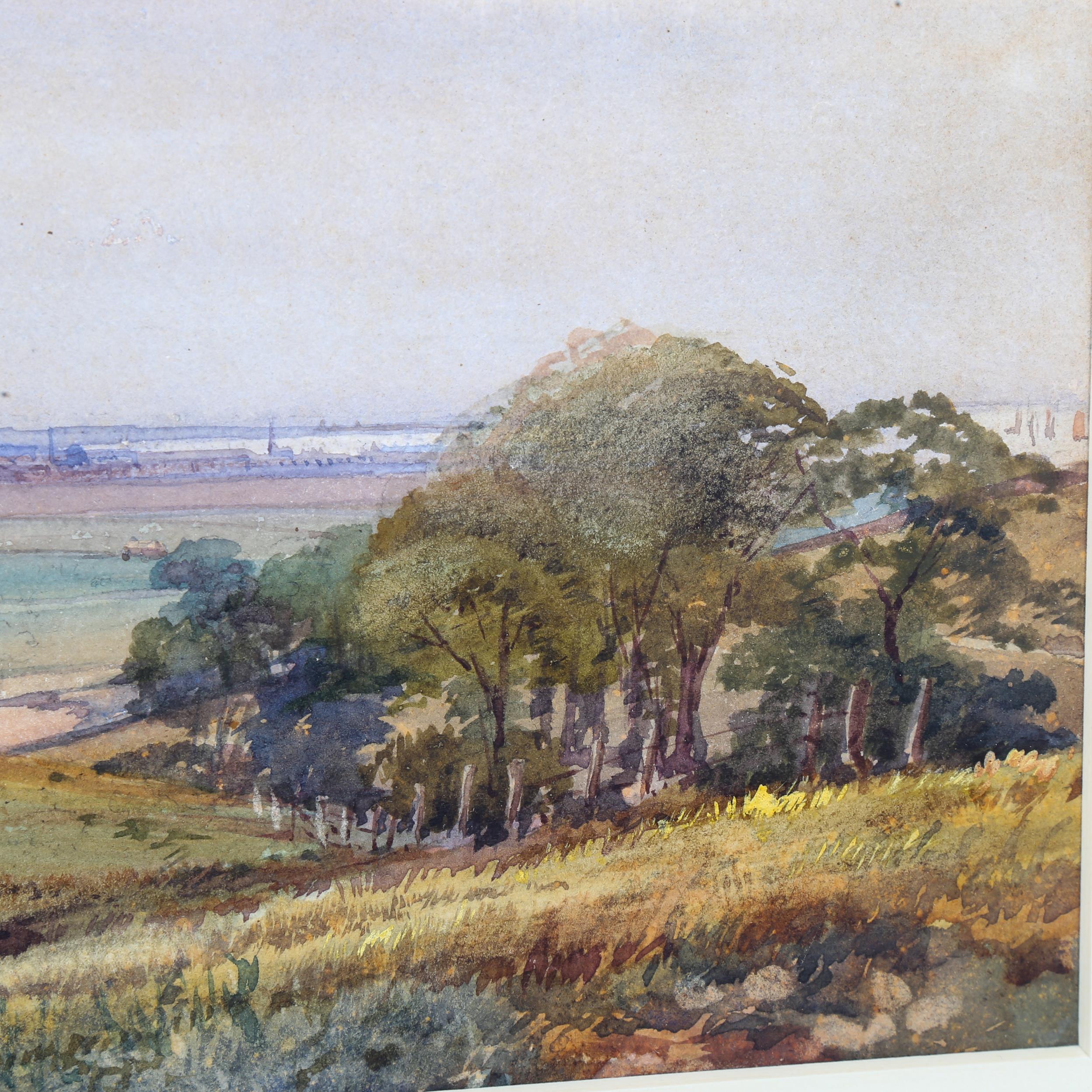 J Supple, watercolour, coastal view, signed and dated 1870, 20cm x 33cm, framed Good condition - Image 4 of 4