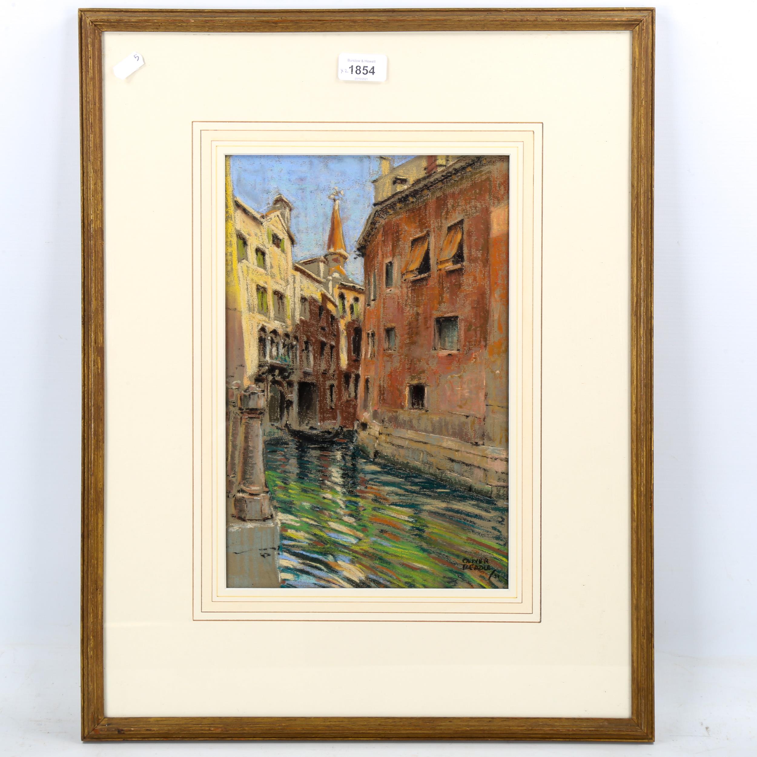 Oliver Beadle, pair of coloured pastels, scenes in Venice, signed, 35cm x 23cm, framed Good - Image 2 of 4