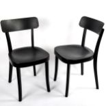 JASPER MORRISON for Vitra, a pair of Basel black side chairs, with moulded maker's mark, 2017,