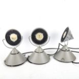 FA PORSCHE for Artemide, a sets of 3 Litech Mikado post modern spotlights, 1988, 1 with original