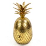 A mid-century brass pineapple ice bucket, height 24cm good condition, surface tarnishing