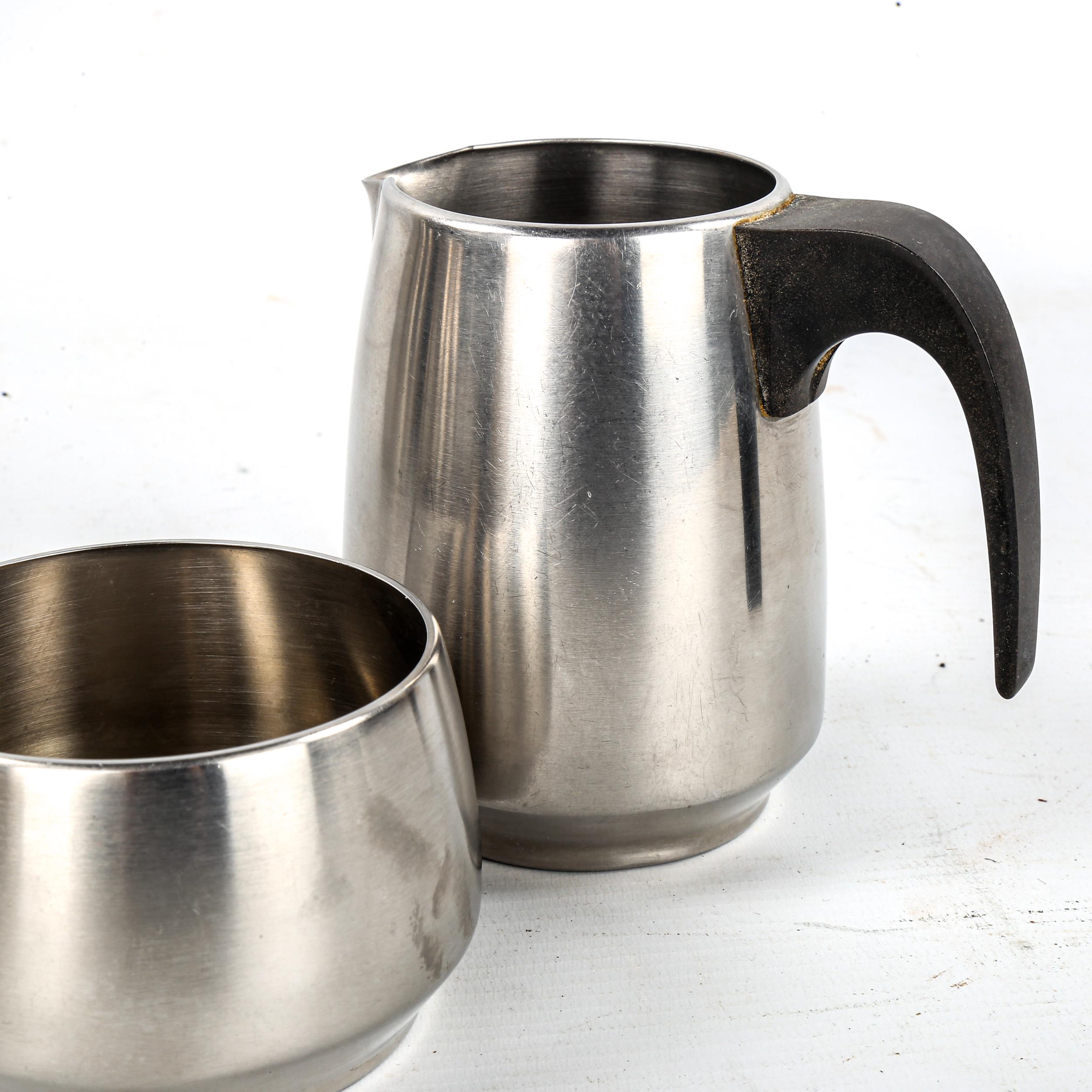 WMF, a 1960s Cromargan stainless steel tea service Overall good condition, signs of use commensurate - Image 4 of 4