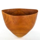 ANTHONY BRYANT, a very finely turned large wood bowl in oak, signed and dated 1990 to base, height