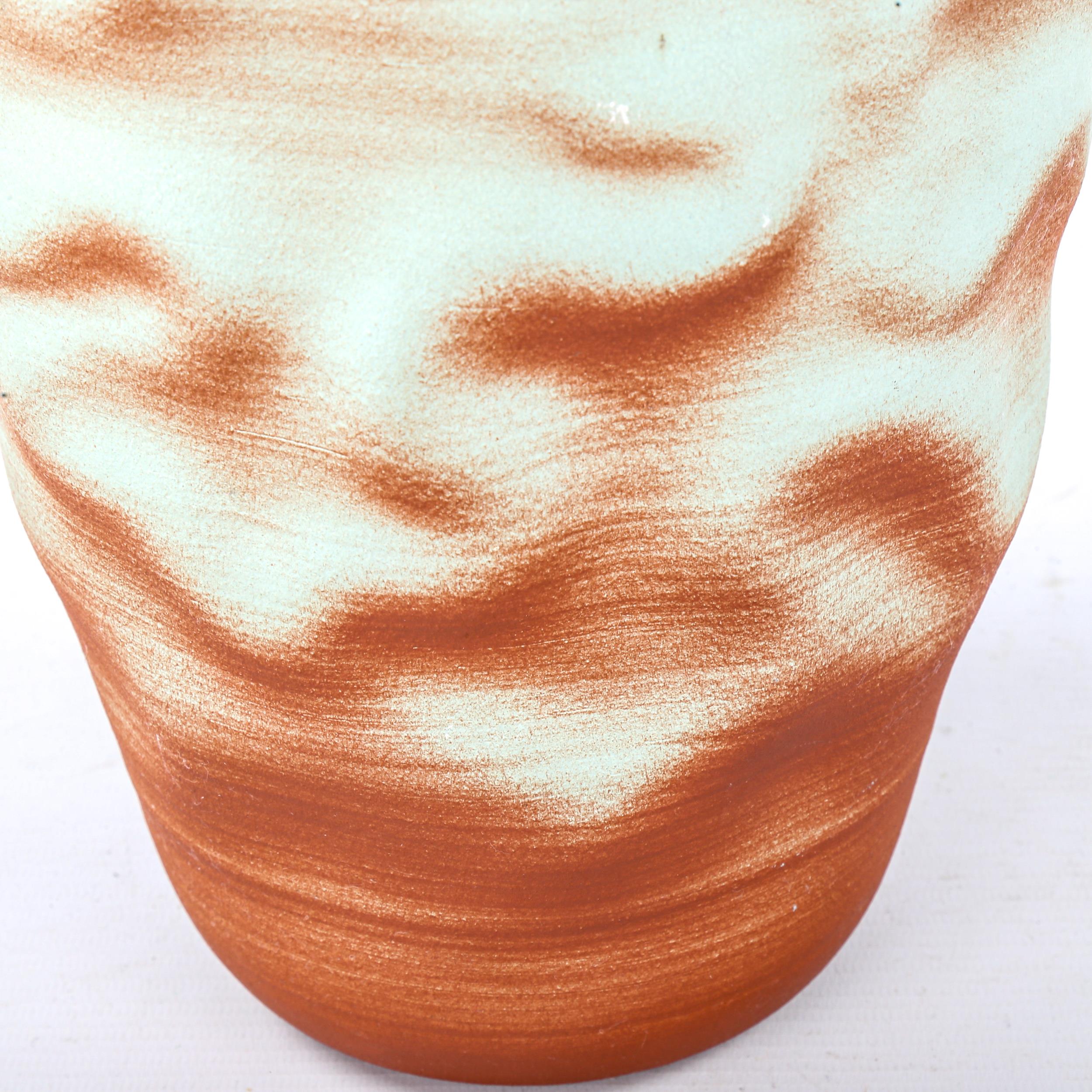 NICHOLAS ARROYAVE-PORTELA, crumpled form vase, impressed maker's mark, height 42cm Good condition, - Image 2 of 4