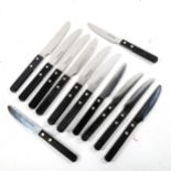 ROBERT WELCH, 12 Trattoria knives (6 table, 6 side) Excellent condition