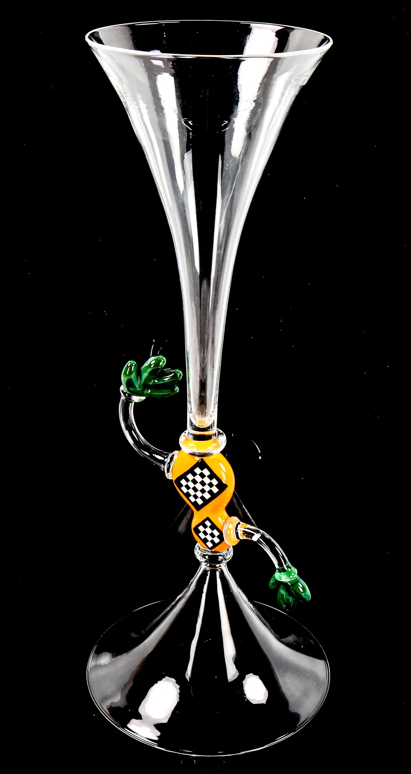 BOB CROOKS, a double "Metropolitan" drinking glass sculpture of combined Champagne and cocktail - Image 2 of 4