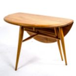 An ERCOL Windsor drop leaf coffee table in elm and beech, height 40cm Good condition
