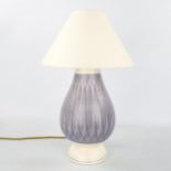 AB RHEAD for Poole Pottery, a free-form table lamp, pattern X/PRP, shape 670A, 1950s design, base