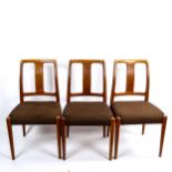 A set of 6 mid century teak dining chairs in the manner of SAX (Saxkjobing Savvarek Stolefabrik),
