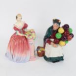 2 Royal Doulton figures - Old Balloon Seller, and Roseanne