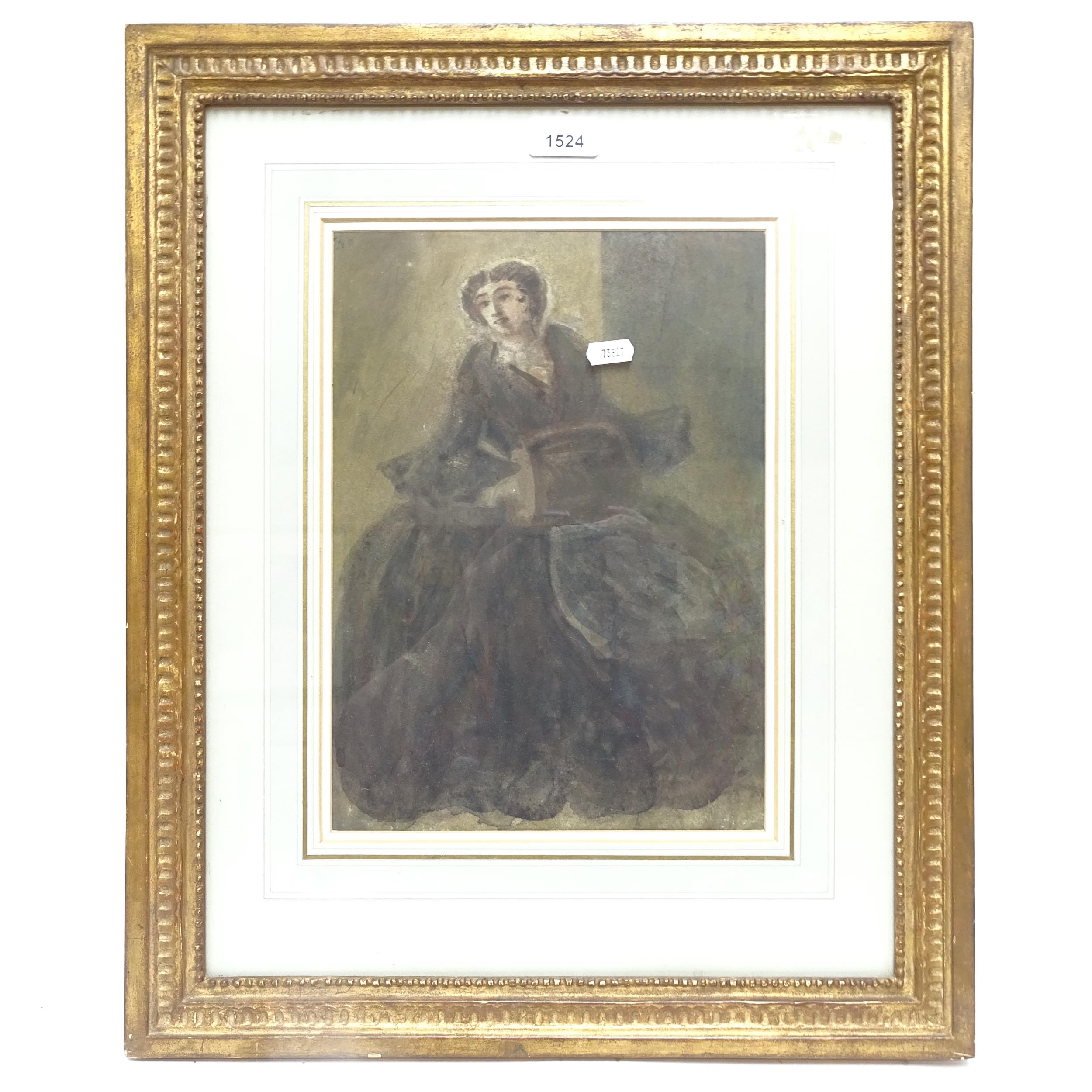 Constantin Guys (1805 - 1892), watercolour, La Dame Au Manchon, Marlborough Fine Art Gallery