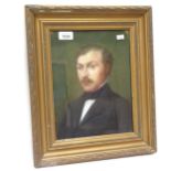 19th century coloured pastels portrait of a gentleman, unsigned, framed, overall frame dimensions