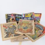 A box of DC comics, including Judge Dredd