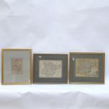 A group of Antique map prints, framed (7)