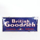 British Goodrich, enamel advertising sign, 17cm x 40cm