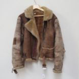 A Vintage sheepskin flying jacket