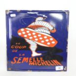 Le Coup De La Semelle Michelin, enamel advertising sign, 30cm x 30cm