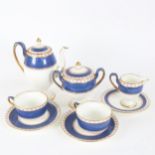 Wedgwood Tea For Two set, blue red and gilt decorated, pattern no. 9762