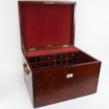 An Antique oak Army & Navy box, with drawer-fitted interior, length 45cm