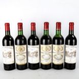 6 bottles of Bordeaux red wine, 3 x Chateau Carbonnieux, 1978 Graves and 3 x Chateau De Camensac,