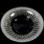 RENE LALIQUE - a Jaffa design glass bowl, circa 1931, etched signature, diameter 31.5cm No chips