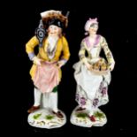 A pair of Meissen porcelain figures of tradesmen, height 23cm
