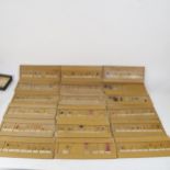 3 boxes of microscope slides from St Mary's Hospital, approx 162, mostly labelled with index