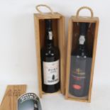 Cased 1983 Sandeman Port, and a boxed Cockburns Port