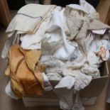 2 boxfuls containing a large quantity of Vintage linen