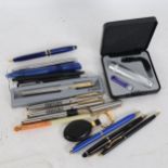Various pens, Seiko flashlight etc