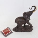 A Franklin Mint cast-bronze Giant Of The Serengeti African Wildlife Foundation elephant sculpture,