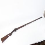 A 19th century muzzle loading percussion sporting gun, length 123cm