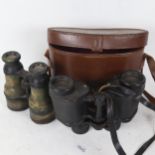 A pair of Barr & Stroud 8xCF18 binoculars in leather case, and another Vintage pair of binoculars (