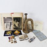 Various military items relating to 6460062 Norman Allinson Royal Fusiliers, including group of 3