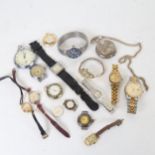 A group of mechanical wristwatches and pocket watches, to include Cimier, Ingersoll etc