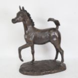 A bronze resin sculpture of an Arab foal, by Sally Reece, height 42cm